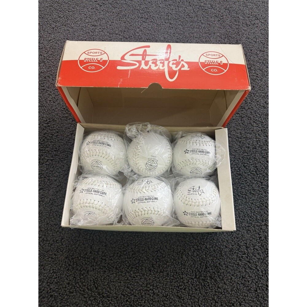 Vintage Steel Official Tournament Softballs Lot of 6 NOS New w/ original Box